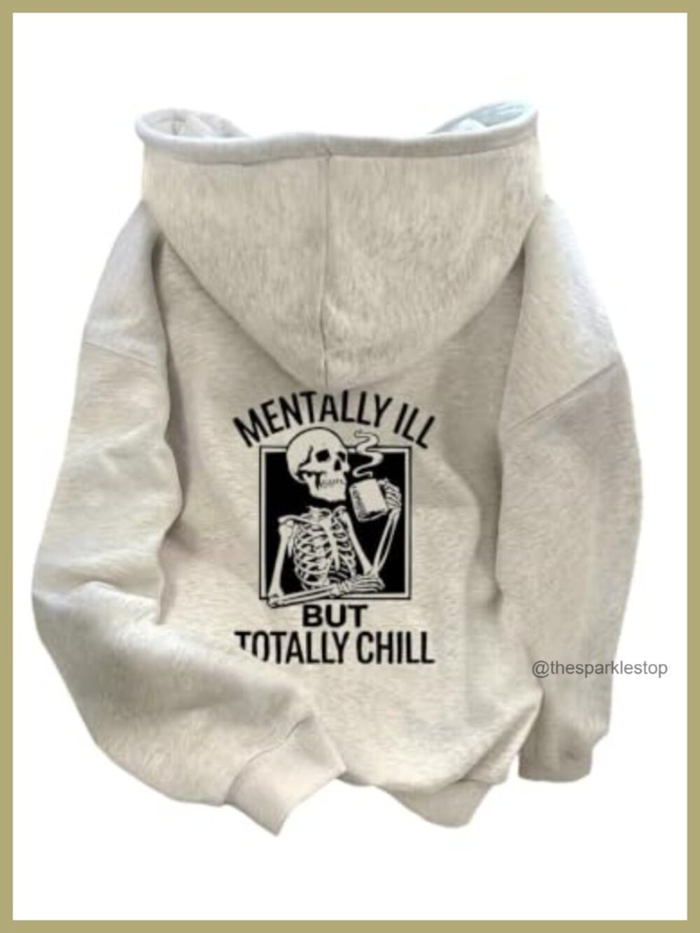 Skull Graphic Hoodie Women Drawstring Pullover Long Sleeve Pockets